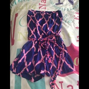 EUC LIlly Pulitzer Ritz strapless romper